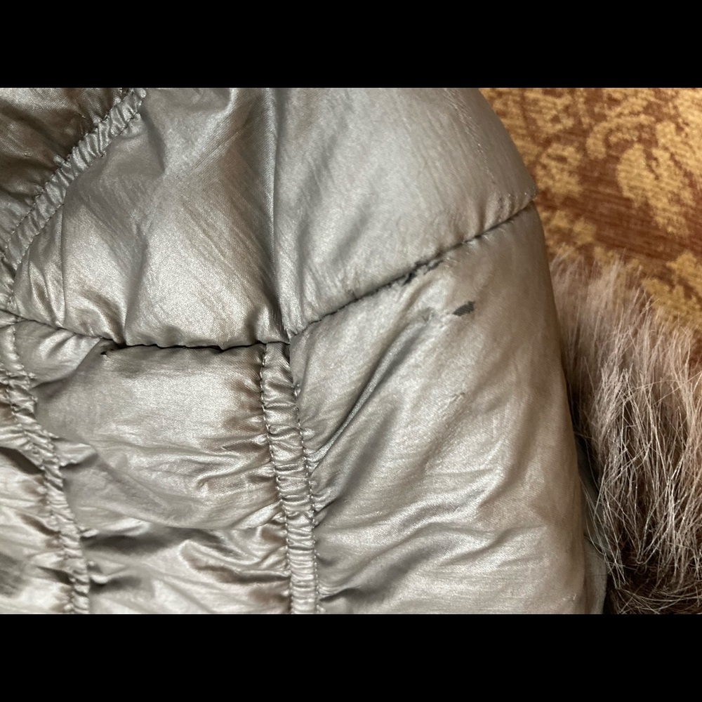 INC Silver Jacket with Fur - Picture 9 of 17